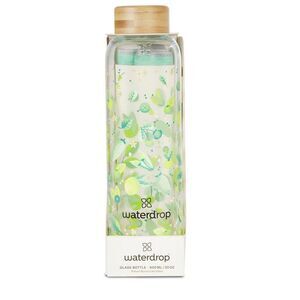 Waterdrop Microdrinks -  20oz Green Floral Water Bott Green